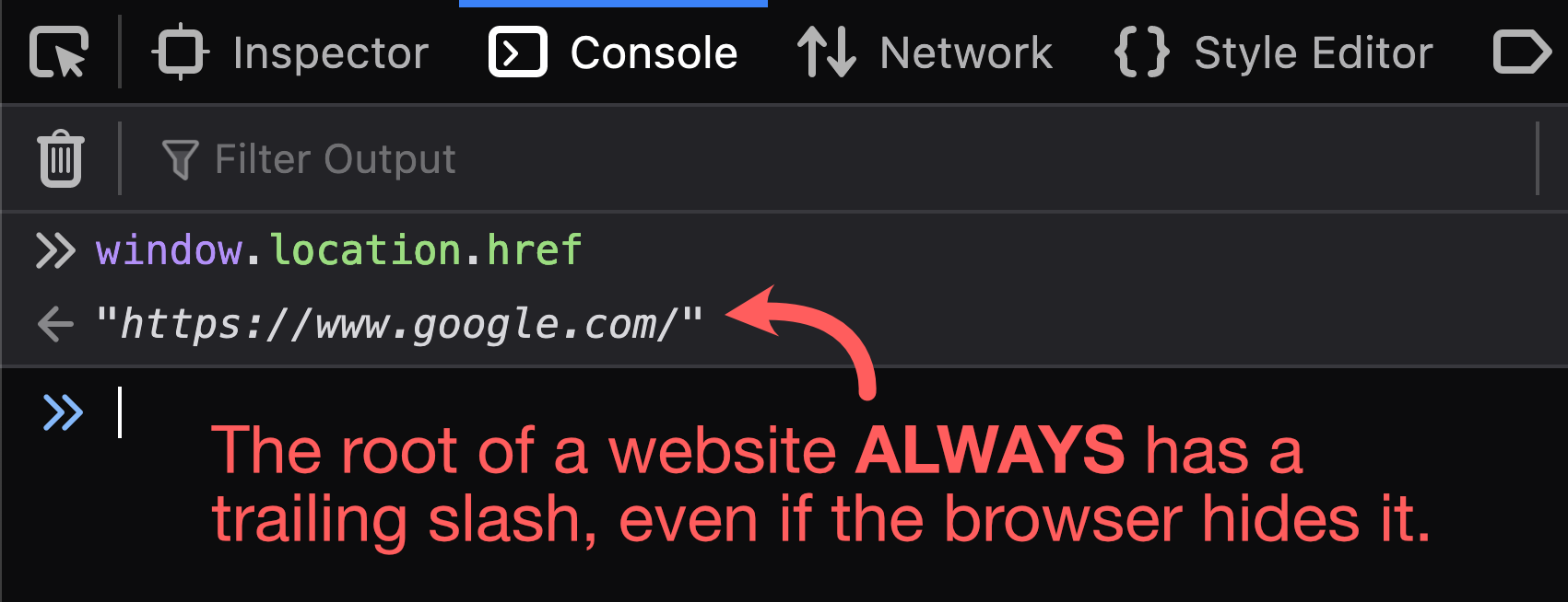 window.location.href in Firefox