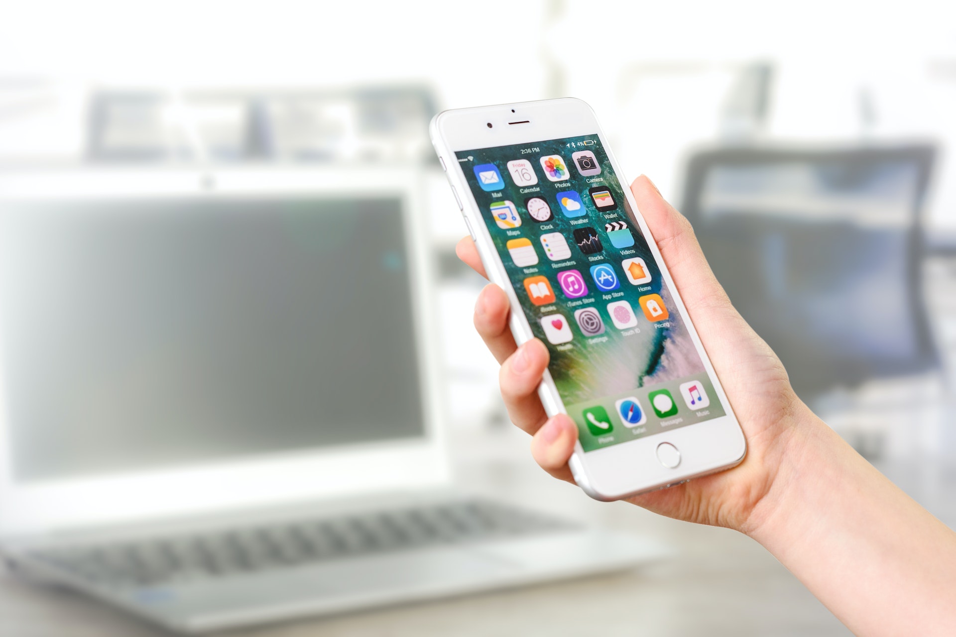 An iPhone with app icons