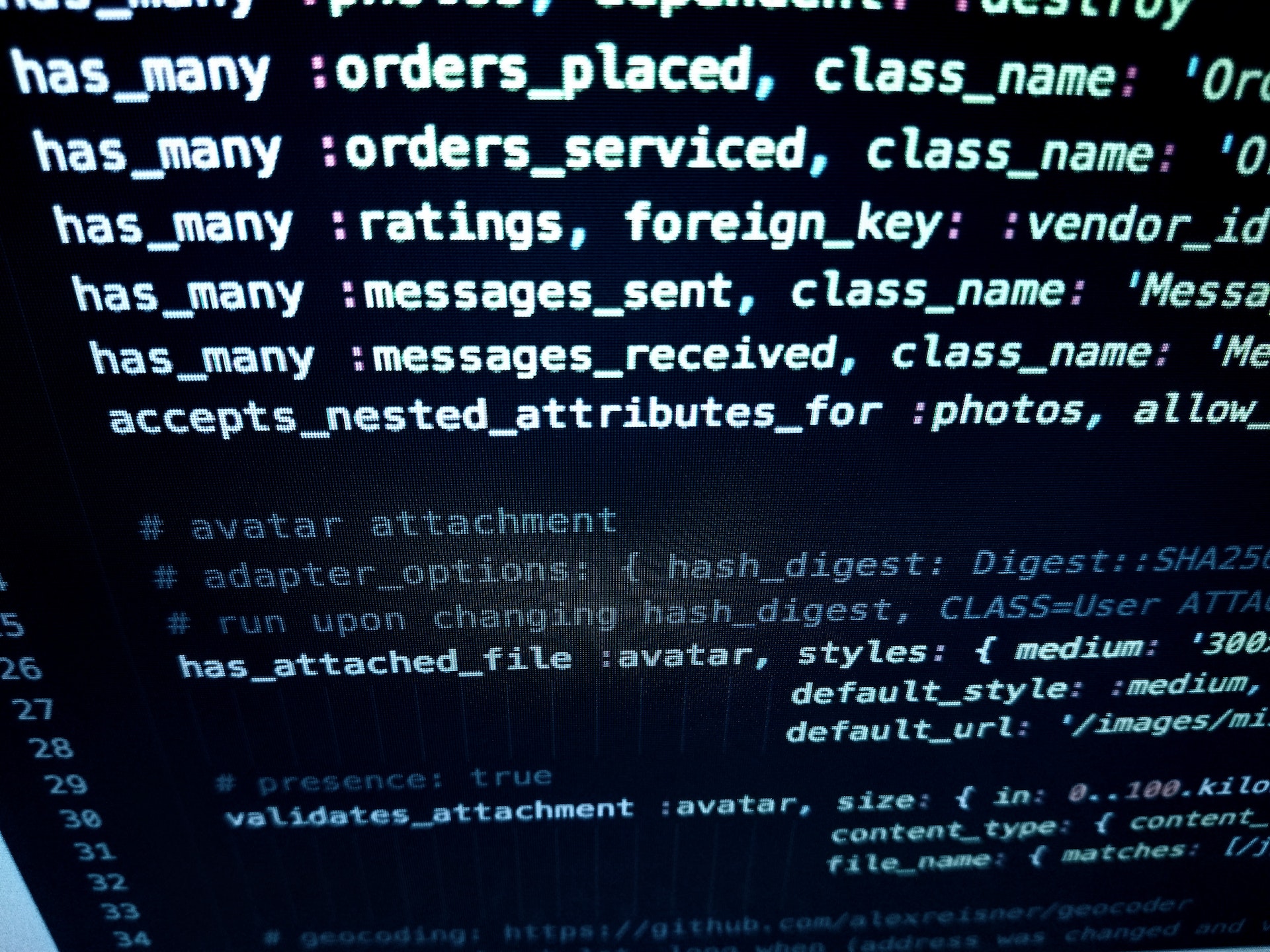 Code for a Ruby on Rails app